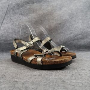 Naot Shoes Women 10 Sandal Fashion Comfort Metallic Leather Cork Adjustable Kate